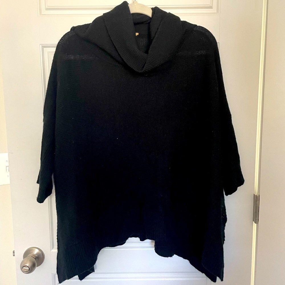 3/4 sleeve turtleneck sweater